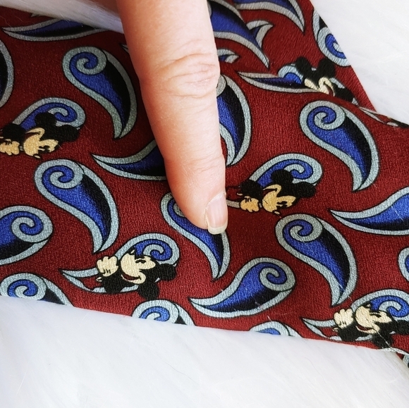 Vintage Mickey Mouse Silk Tie 59" - Picture 3 of 4